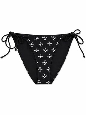4/$20➡️ Black & White Pattern Tie Side Bikini Bottom - Size Small GUC